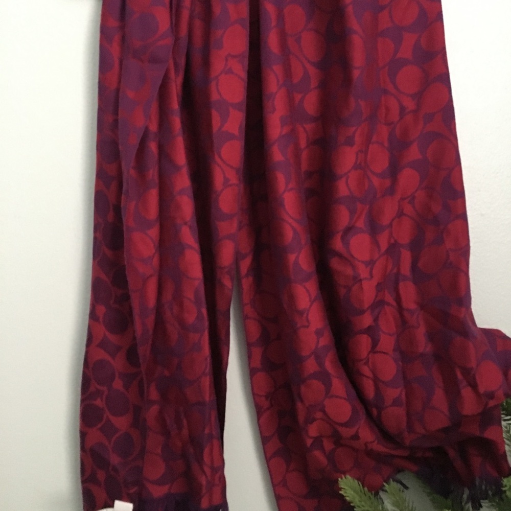 Coach purple infinity scarf